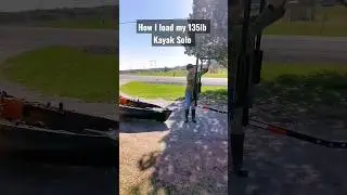 How I load my heavy kayak solo with my custom bed extender. Full walkthrough on my channel! #kayak
