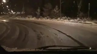 Primera nevada en Pamplona del año 2016