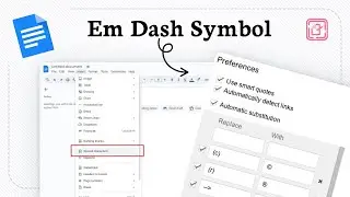How to make an em dash in google docs (Instant Symbol)