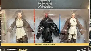 Star Wars Black Series (Phantom Menace)3-Pack:Qui-Gon Jinn Darth Maul & Obi Wan Kenobi.