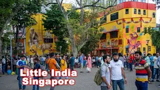 Sunday afternoon crowd at Little India, Singapore