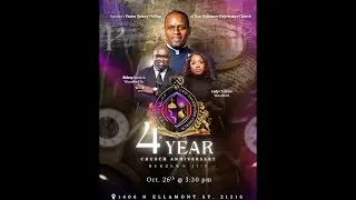 GEC | 4th Church Anniversary w/Pastor Quincy Phillips | Oct 26th | 3:30pm