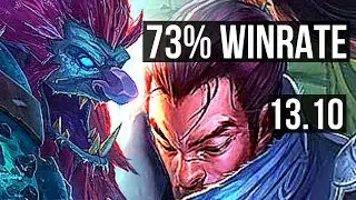 TRUNDLE vs YASUO (TOP) | Rank 4 Trundle, 73% winrate | TR Challenger | 13.10