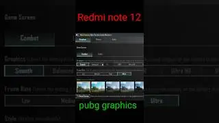 REDMI NOTE 12 PUBG/BGMI graphics setting bgmi test pubg test