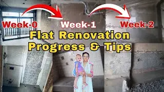 From Dust to Design: Flat Renovation from Electric to Kitchen Work | Flat Makeover Week 0&rarr;2 progress
