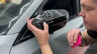 Оклейка зеркала автомобиля BMW M3, защитной полиуретановой пленкой PPF ( Paint Production Films)