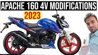 Apache 160 4v bs6 modified | All Modifications Leg guard, Indicator, Stickers and Hand Guard