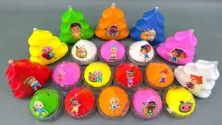 Cleaning Colorful Rainbow Slime Off Cocomelon, JJ, TomTom and YoYo ASMR