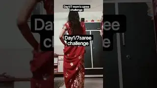 Day 1/7 mom's saree challenge #saree #sareelove infinity drape saree