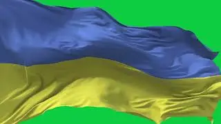 🚩Ukraine Flag Waving | GREEN SCREEN & CHROMA MATTE🚩