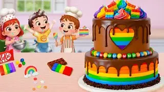 Miniature Rainbow Cake Tutorial 🌈 Satisfying Mini Rainbow Cake Decorating Cute Style 💖🍰 Yummy Teeny