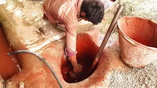 Making Concrete Red Tile | Cement Block
