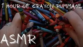 ASMR 1hr of Rummaging through Crayons / So Relaxing / No Talking #asmr #crayons #satisfying #relax
