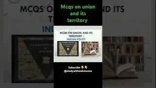 Mcqs on Union and its territory:IndianPolity#shorts #ytshorts#ytshorts#generalknowledge #exam