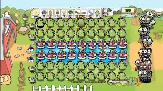 PvZ 1 Kinder Garten Gloom shroom and Cactus in Survival Pool Part 24