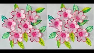How to make paper beautiful flower step by step / Very Easy paper flower.............
