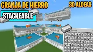 Granja De Hierro Stackeable Minecraft Bedrock 1.19