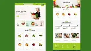 Create a Grocery Store Website Design Using HTML, CSS & JavaScript | Step by Step
