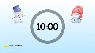 Cute Snowman &ndash; 10 Minutes Countdown Timer With Instrumental Music | Peaceful Classroom Timer