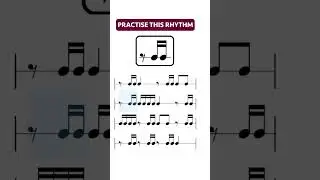 Let's practise this rhythm 🎶🥁 #musiclesson #drumlesson #rhythm