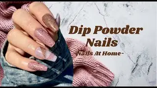 Dip Powder Nails  | Color Blocking Nail Art | Gel Method | Press Ons | Nail At Home