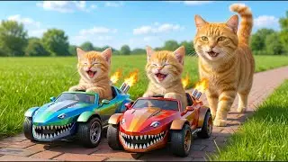 🍊🐱 Ginger Cat & Mama Meow Make Fresh Orange Juice to Earn Money for a Super Cool Car