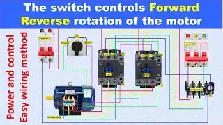 3-phase forward reverse motor starter connection | Forward reverse motor control wiring