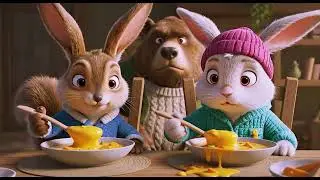 The rabbits completely destroyed the bear's house