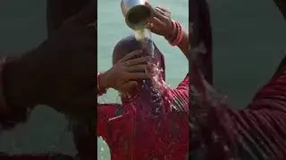Bathing at the Holy Lake Pushkar, India  #india  #travel #culture