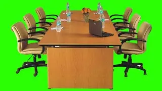 Green screen effect office table