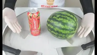 Watermelon & Drink - {Ice Cream Roll Express} How to make watermelon ice cream roll (ASMr)
