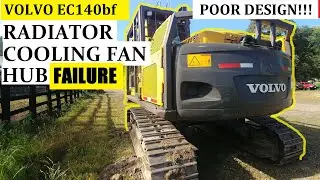 Неисправность ступицы вентилятора экскаватора Volvo EC140 &mdash; снятие поврежденного радиатора и ступицы вентилятора, часть 1