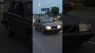 Volvo 240 GLE Classic Car Drive By Engine Sound Woodward Dream Cruise 2024
