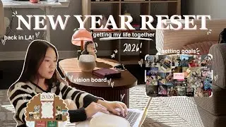 my NEW YEAR RESET! | 2026, goal-setting, deep cleaning, getting my life together, back in LA!