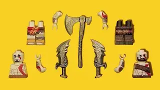 LEGO God of War: Ragnarök | Old Kratos & Young Kratos | Unofficial Minifigure | Games