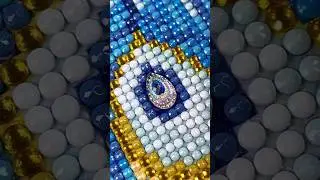 🦚 Gorgeous blue peacock diamond painting art craft #youtubeshorts #asmr #relaxing