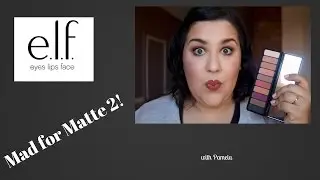 Elf, Mad for Matte 2 eyeshadow palette | Review & Tutorial | Pamela