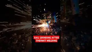 Rail Grinding After Thermit Welding #grinding #thermitwelding #railtrack #rail #railway #railjoint