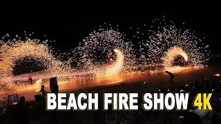 Ao Nang Beach Fire Show in 4K | Krabi, Thailand Nightlife Experience!!