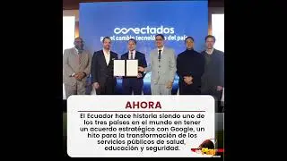 🔺️#Ahora - #Ecuador🇪🇨 ▶️ Ecuador es el tercer pa&iacute;s que firma un acuerdo con #Google.