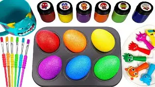 Satisfying Video | DIY How To Make Rainbow Candy Egg Frozen Slime Mixing Sprunki Star Lollipops ASMR