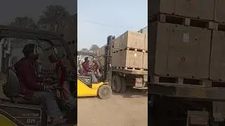 container loading pallets | new forklift | Indian forklift | कंटेनर लोडिंग कैसे करते हैं