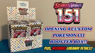 INSANE PULLS!! I opened a CUSTOM POKEMON 151 Booster Box!! + GIVEAWAY (pokemon card opening)