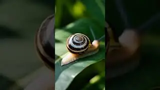 🐌 Beautiful Grove Snail | Nature Close-Up #GroveSnail #WildlifeVideo #SnailVideo #BeautifulNature