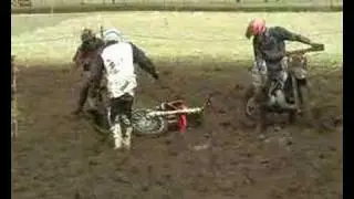 Motocross Riders Crash On Top of Each Other