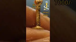 0.003 Ct 22K 916 Diamond Nose Pin for Ladies | Elegant Diamond Nose Pin by SJ_Gold