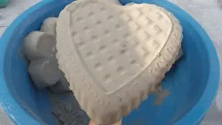 Pure cement beautiful shapes dry crumbling in tub ❤️