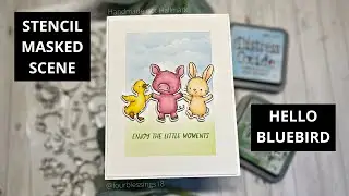 Simple Masked Scene | Hello Bluebird | Quick & Easy