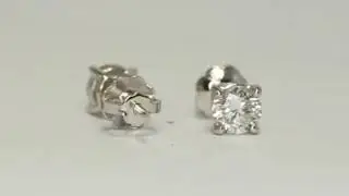 .50CT H Diamond Stud Earrings 14K White Gold &mdash; 27091