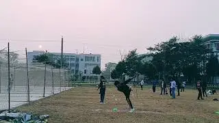 Fast bowling action analysis. Side angle